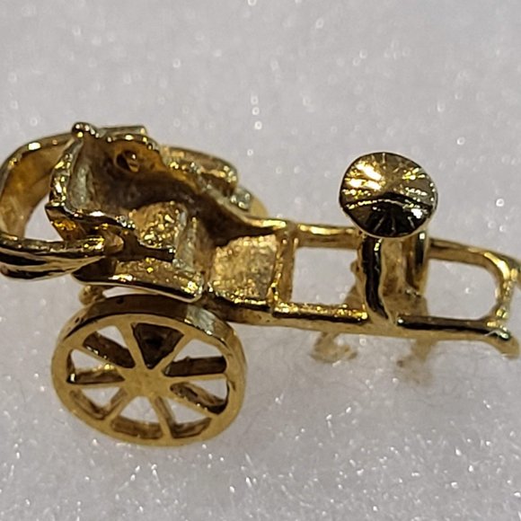 14K Gold Rickshaw Pendant - Picture 9 of 10